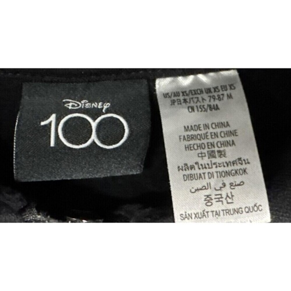 Disney 100th Anniversary Full Zip Up Womans Embroidered Hoodie Size XS Nice A500 - Picture 6 of 7